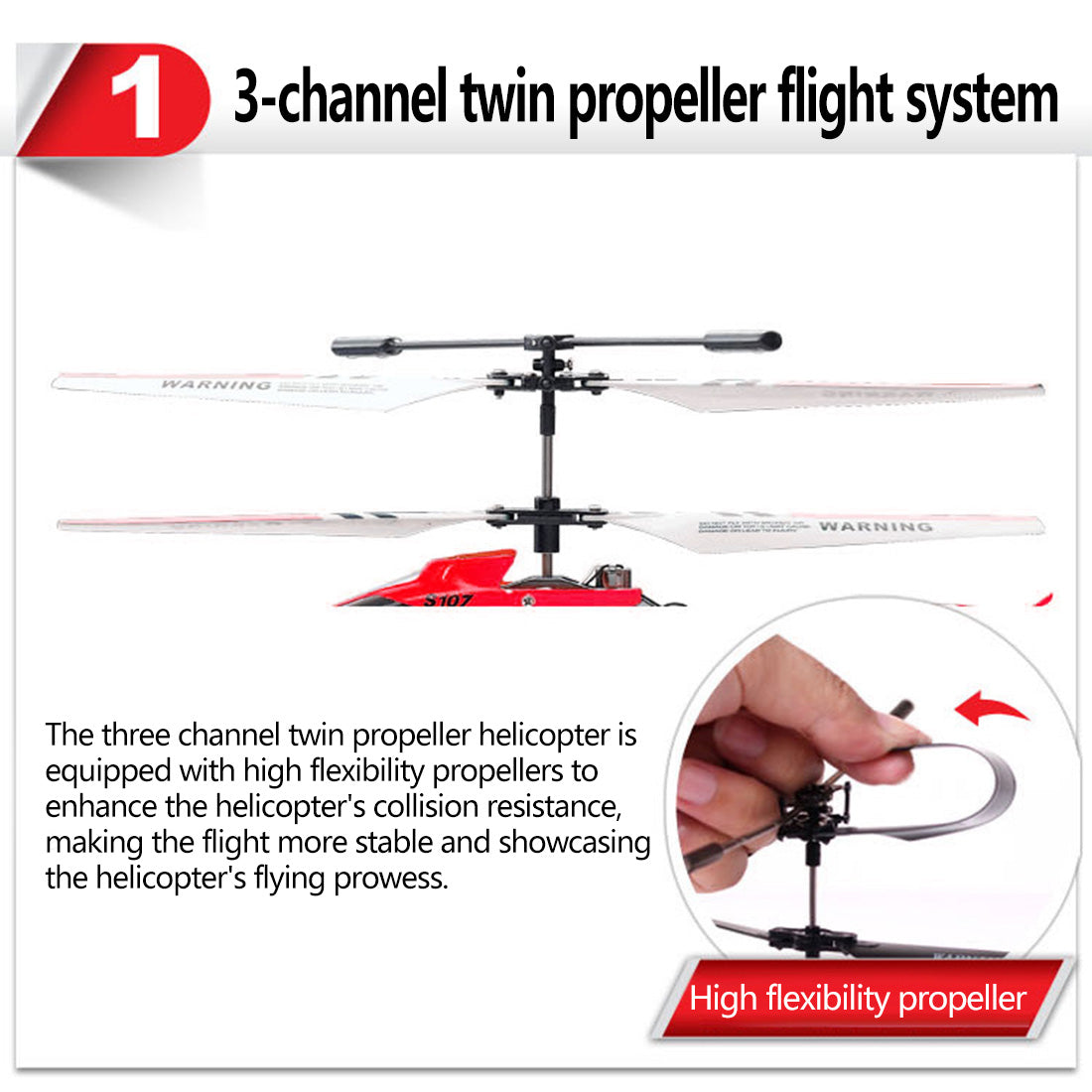 S107G Helicopter Model 2.4G RC 3CH Dual-propeller Aircraft Model with Gyro