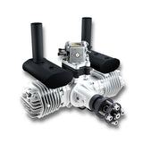 EPHIL XG-76cc-T Glow Plug Two-Stroke Twin-Cylinders Horizontally Opposed Gasoline Engine Model for Fixed-Wing Aircraft Models - RAZORDON