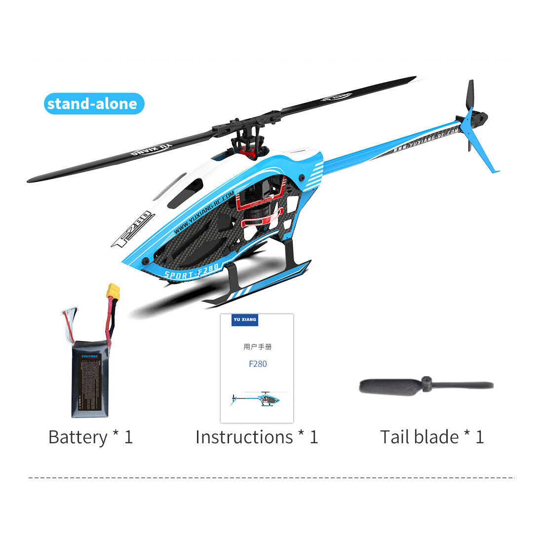 YU XIANG F280 2.4G 6CH RC Bürstenloser Direktantrieb 3D/6G Stunt-Hubschrauber RTF-Modell