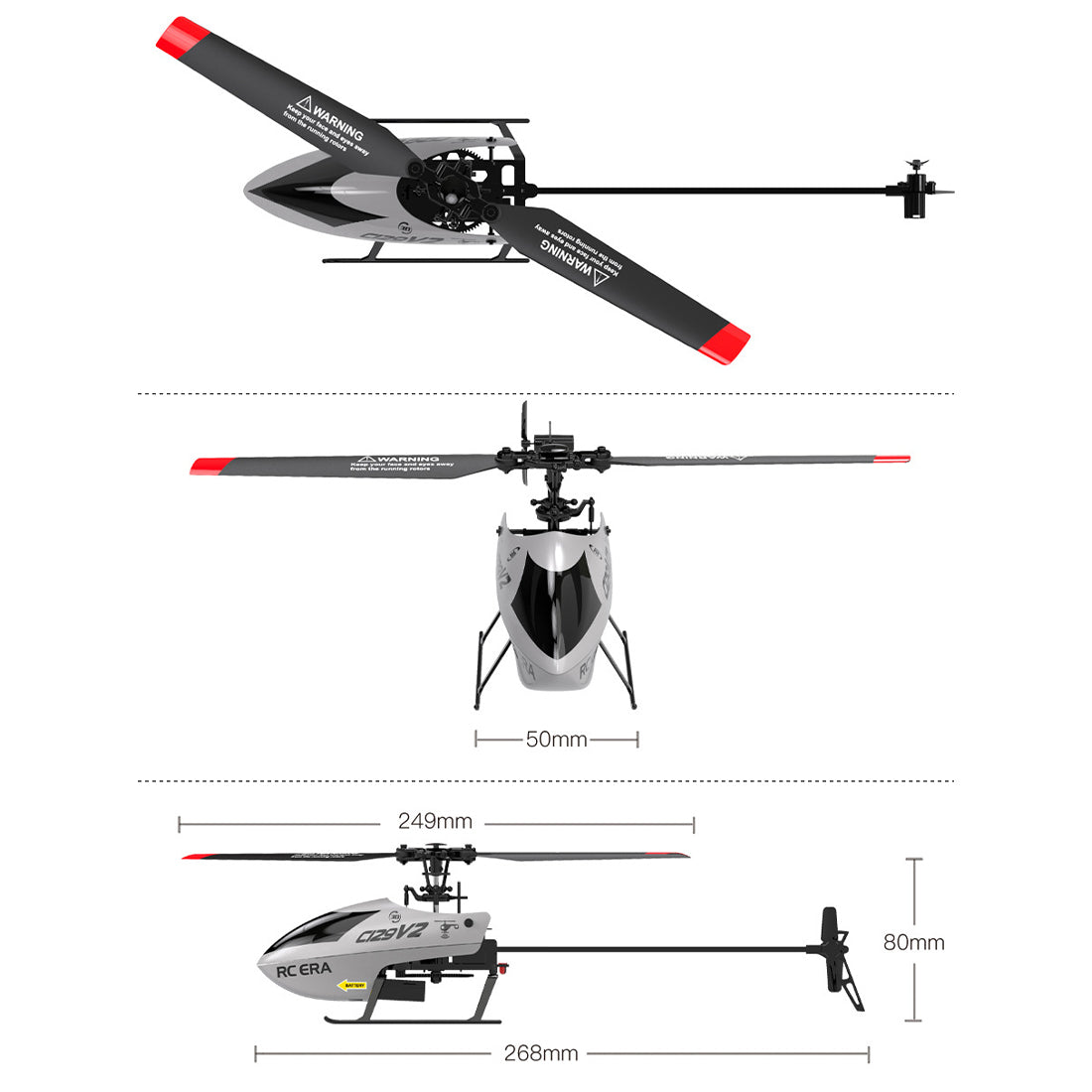 RC ERA C129V2 2.4G RC 4CH Stunt Helicopter Aircraft Model