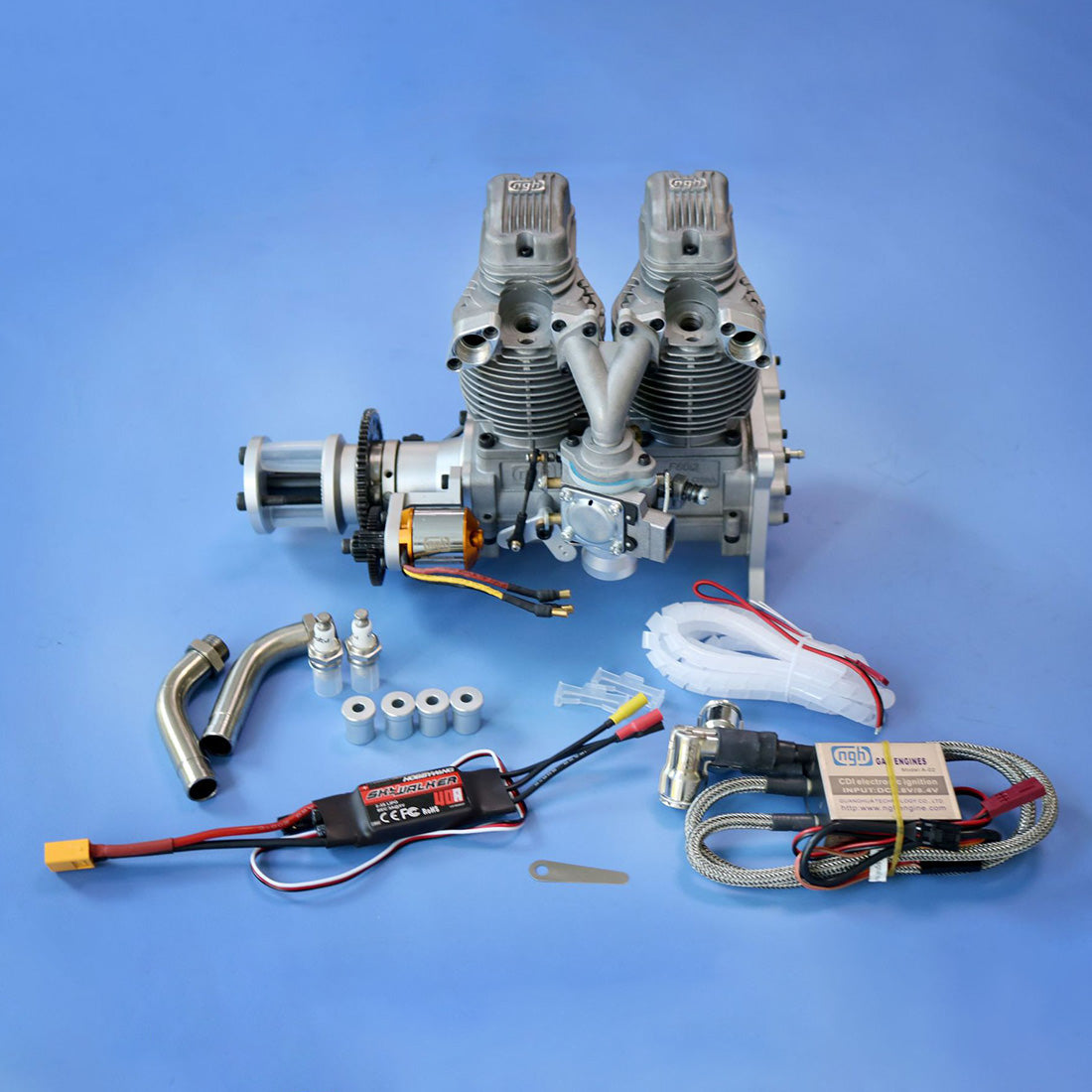 NGH GF60i2-E 60cc Inline Twin-Cylinder Four-Stroke Air-Cooled Gasoline ...