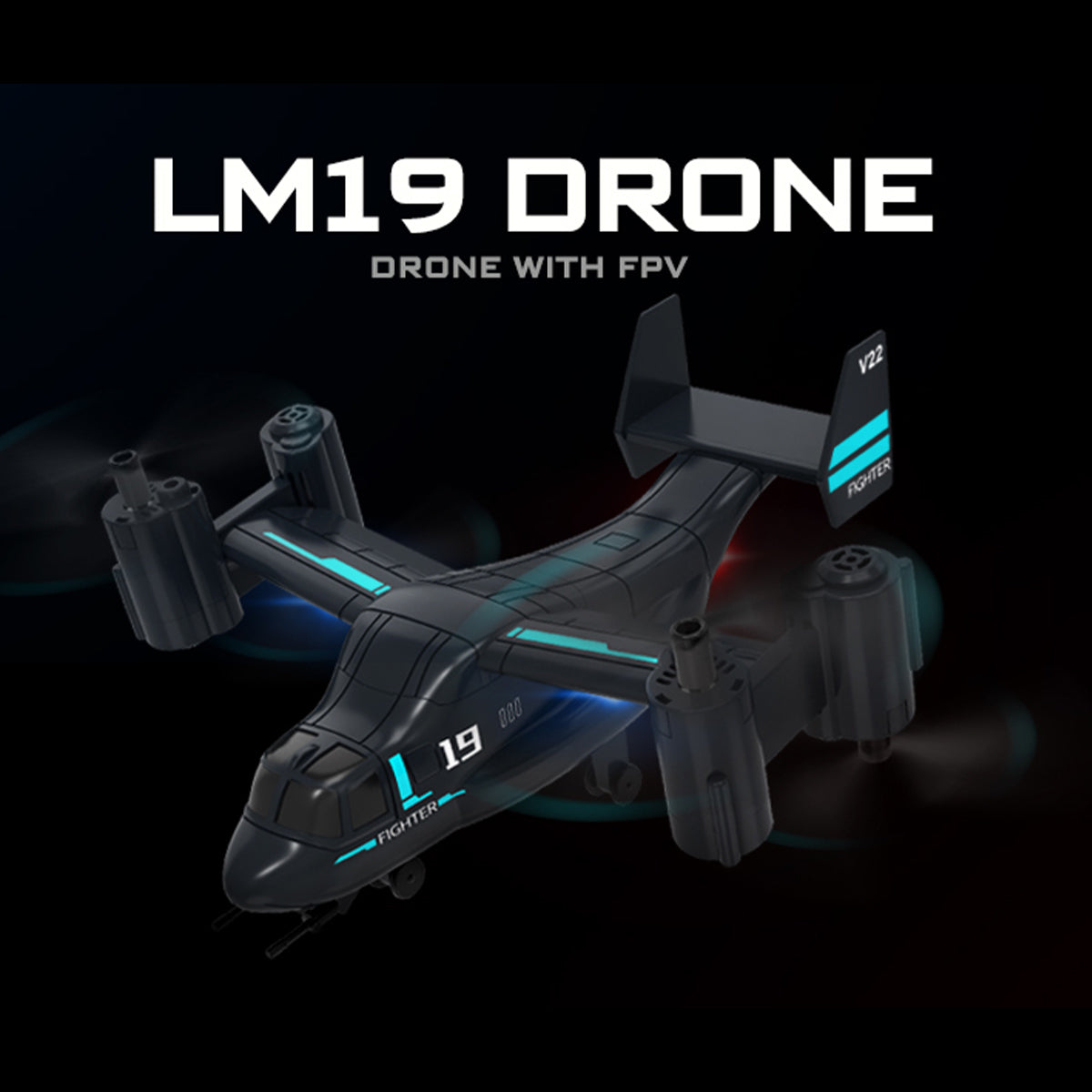 LMRC V-22 2.4G 6CH Land/Air Dual-Mode Scale RC Helicopter Model with Optical Flow Positioning, Altitude Hold RTF - RAZORDON