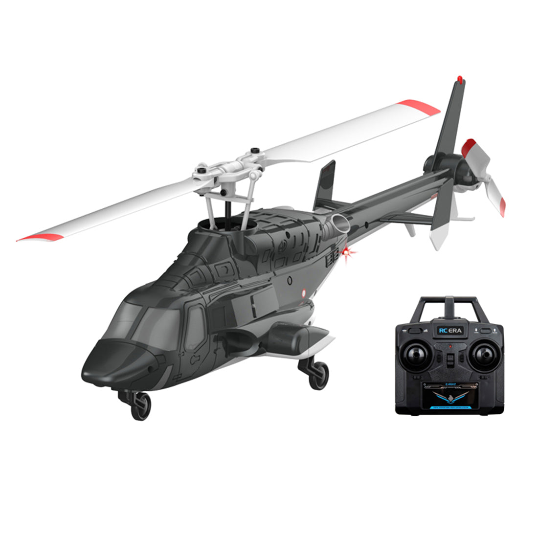 RC ERA A61 1/53 Scale Airwolf 2.4G 4CH Single Rotor Flybarless Mini RC Helicopter Model with Optical Flow Altitude Hold RTF