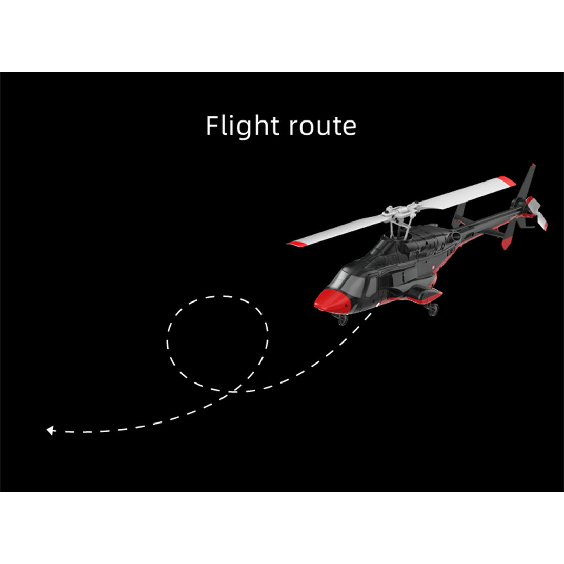 RC ERA A61 1/53 Scale Airwolf 2.4G 4CH Single Rotor Flybarless Mini RC Helicopter Model with Optical Flow Altitude Hold RTF