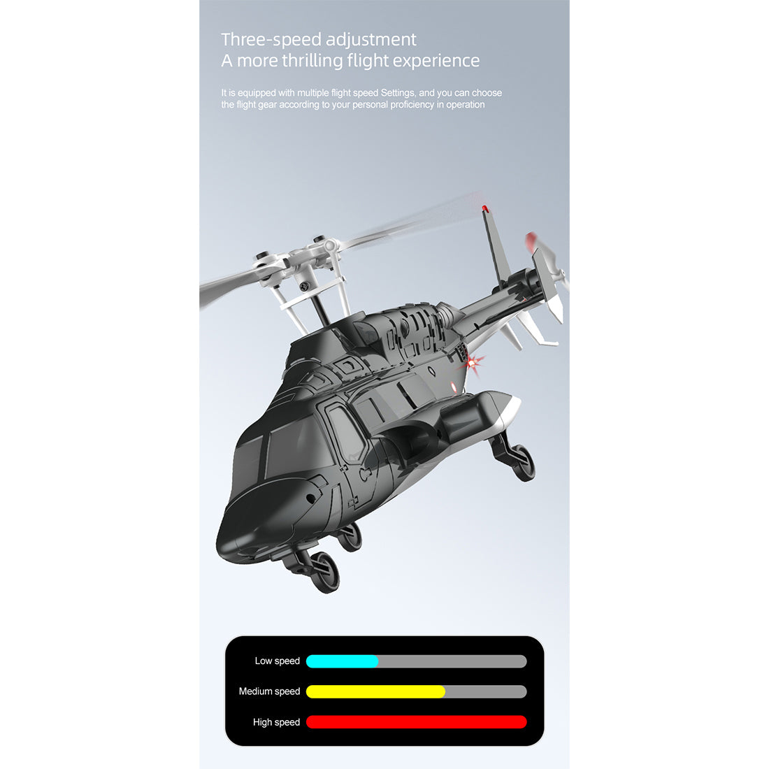 RC ERA A61 1/53 Scale Airwolf 2.4G 4CH Single Rotor Flybarless Mini RC Helicopter Model with Optical Flow Altitude Hold RTF