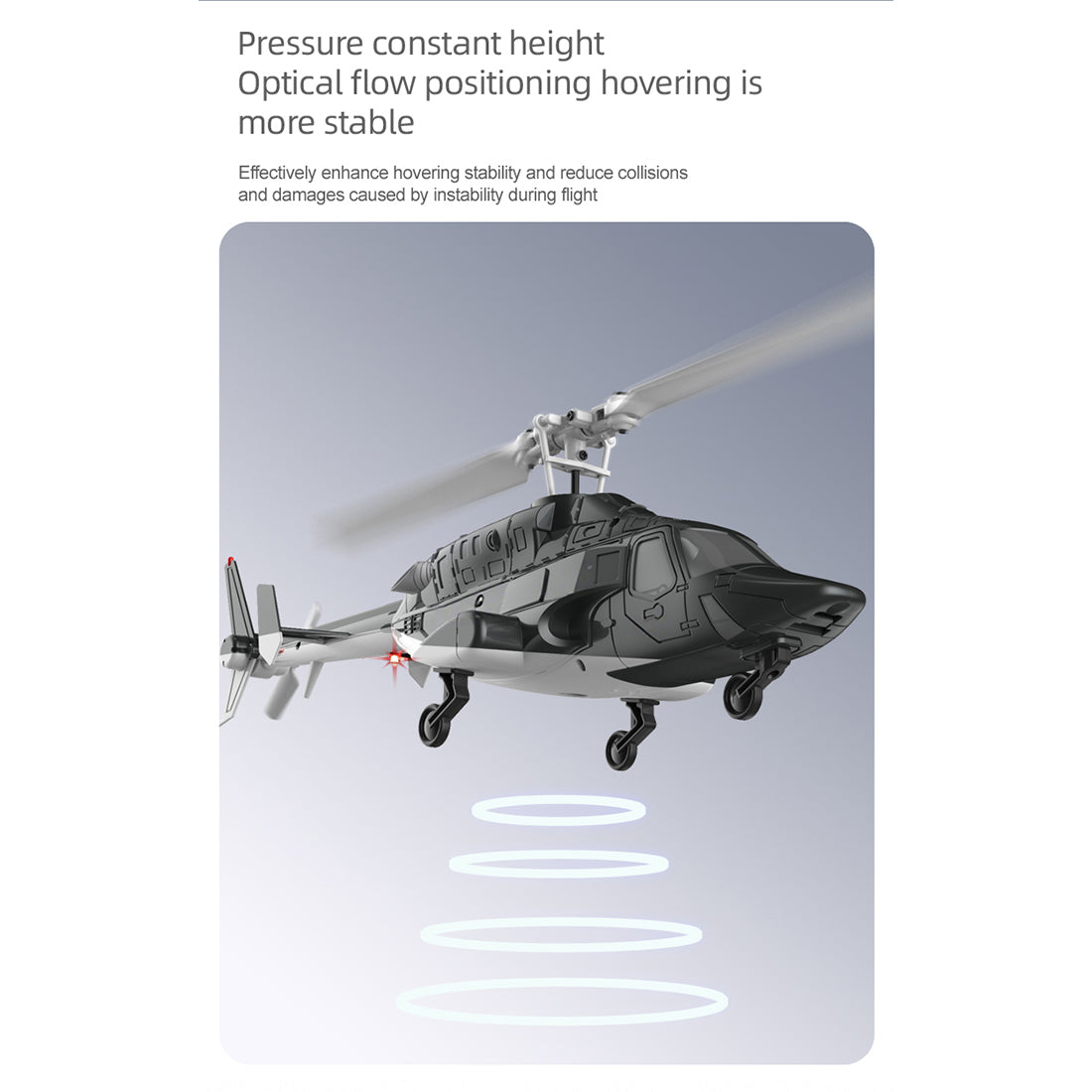 RC ERA A61 1/53 Scale Airwolf 2.4G 4CH Single Rotor Flybarless Mini RC Helicopter Model with Optical Flow Altitude Hold RTF