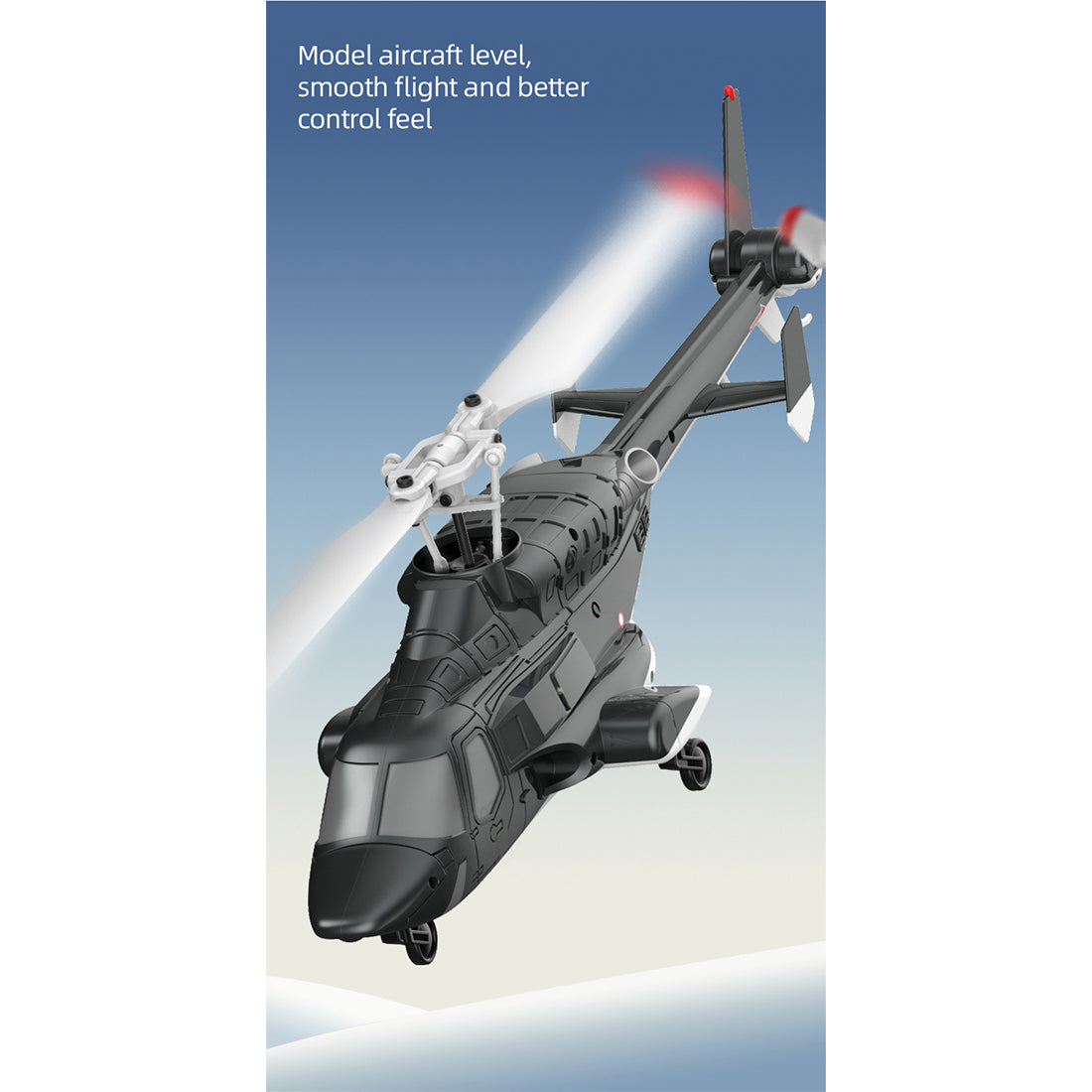 RC ERA A61 1/53 Scale Airwolf 2.4G 4CH Single Rotor Flybarless Mini RC Helicopter Model with Optical Flow Altitude Hold RTF