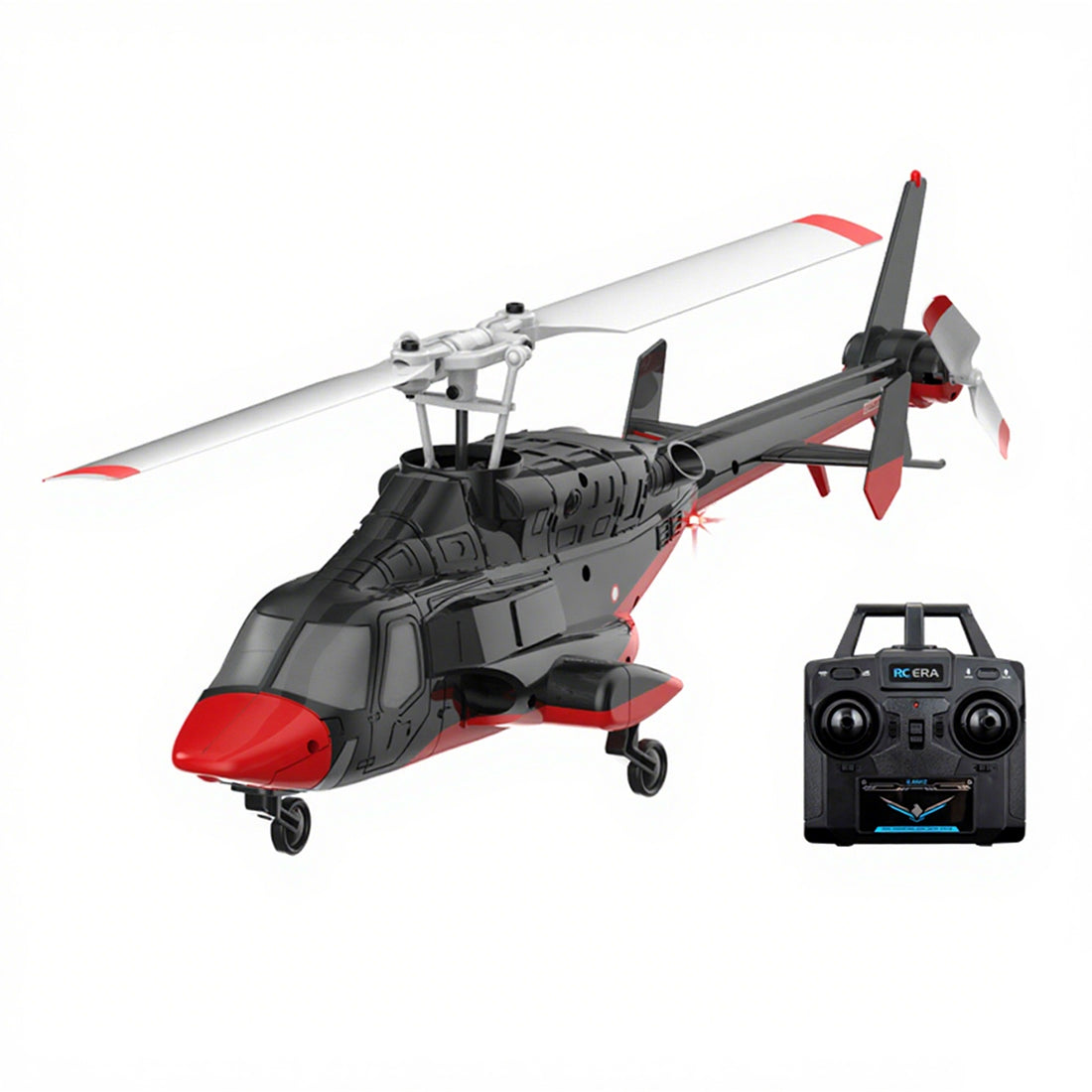 RC ERA A61 1/53 Scale Airwolf 2.4G 4CH Single Rotor Flybarless Mini RC Helicopter Model with Optical Flow Altitude Hold RTF