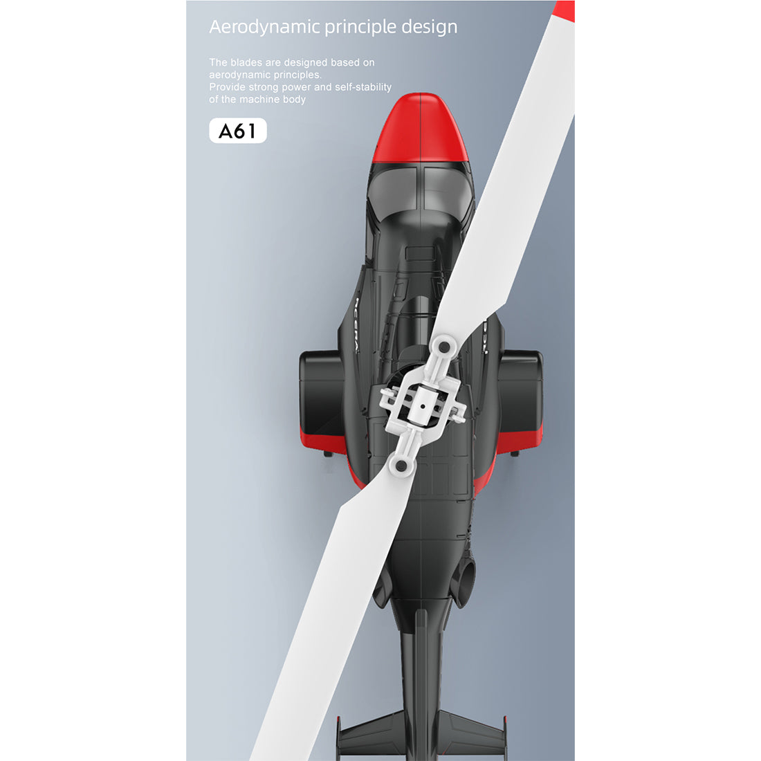 RC ERA A61 1/53 Scale Airwolf 2.4G 4CH Single Rotor Flybarless Mini RC Helicopter Model with Optical Flow Altitude Hold RTF