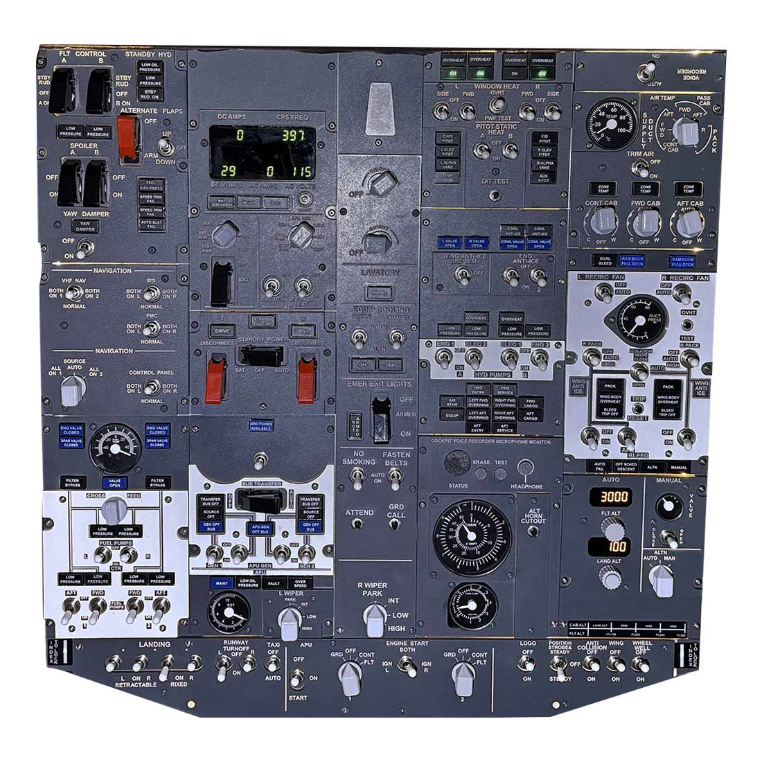 B737-800 Front Overhead Panel for X-Plane 11/12, Compatible with
