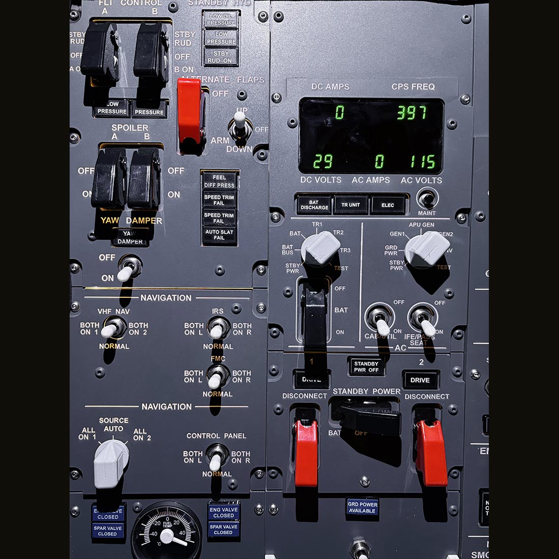 てん ページ B737-800 Front Overhead Panel for X-Plane 11/12, Compatible with