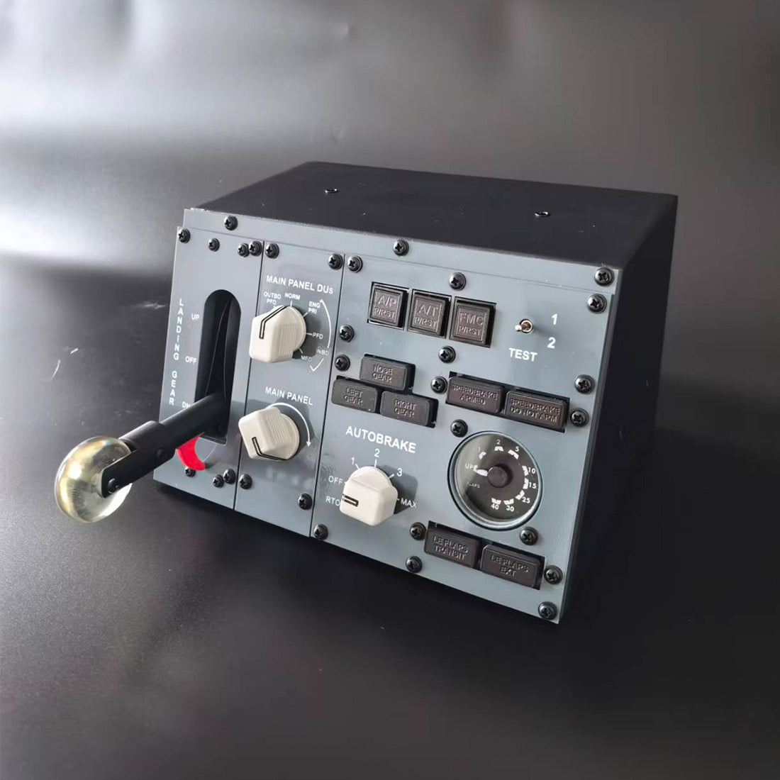 B737 Center MIP Landing Gear and Autobrake Control Panel Flight Simulator Desktop Controller Module for MSFS2020/2024, X-Plane, PMDG737, Zibo737 (Without Display Screen) Razordon