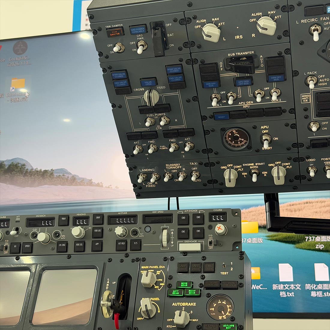 B737 FWD Overhead Flight Simulator Control Panel for MSFS 2020/2024, X-Plane, PMDG737, Zibo737, USB Modular Flight Deck Controller Razordon