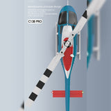 C138PRO 1/33 Scale Bell 206 2.4G 6CH Flybarless Single-Rotor RC Helicopter - RAZORDON