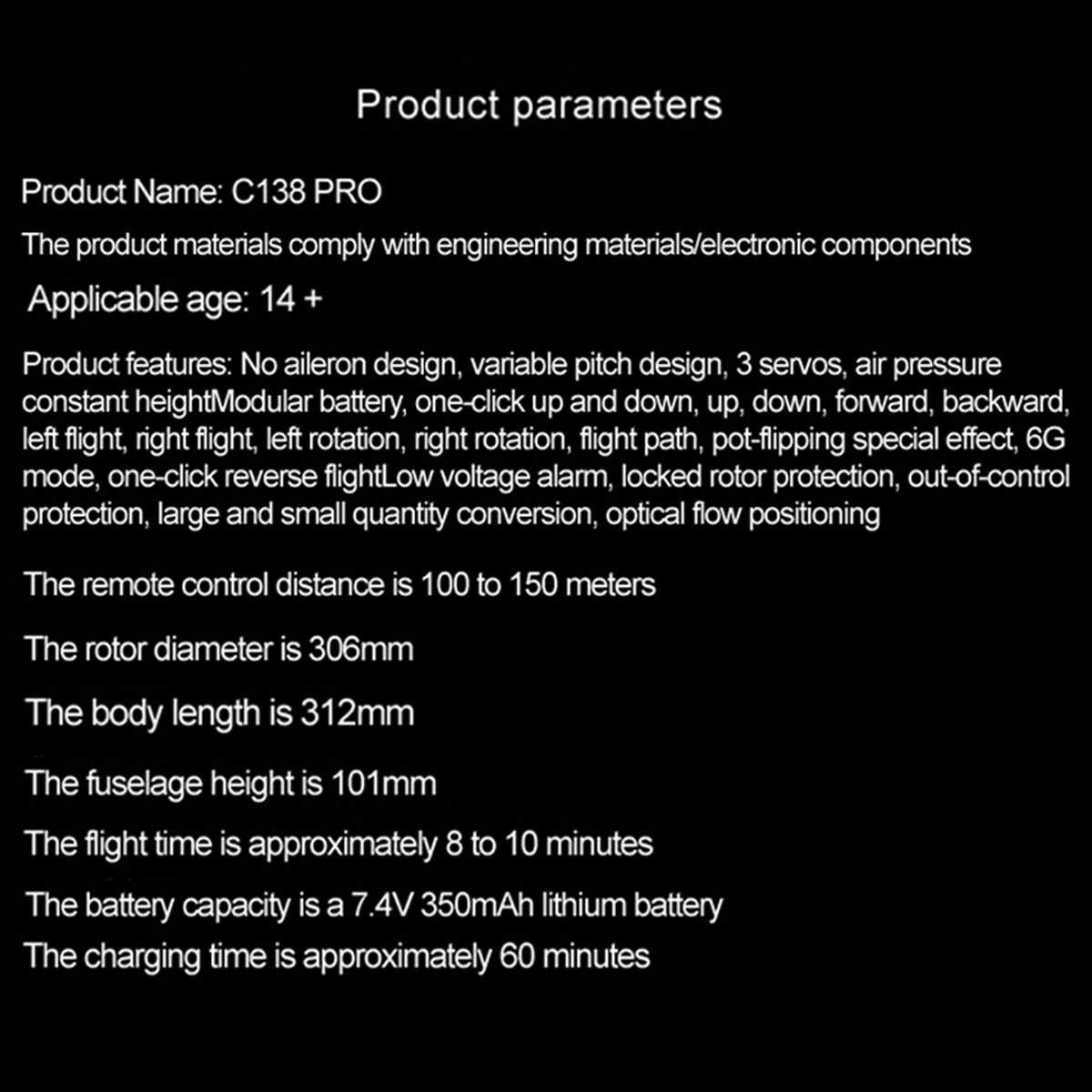 C138PRO 1/33 Scale Bell 206 2.4G 6CH Flybarless Single-Rotor RC Helicopter - RAZORDON