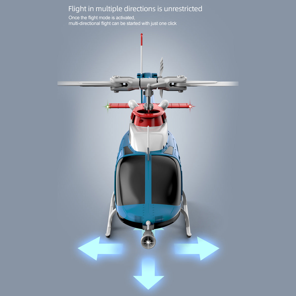 C138PRO 1/33 Scale Bell 206 2.4G 6CH Flybarless Single-Rotor RC Helicopter - RAZORDON