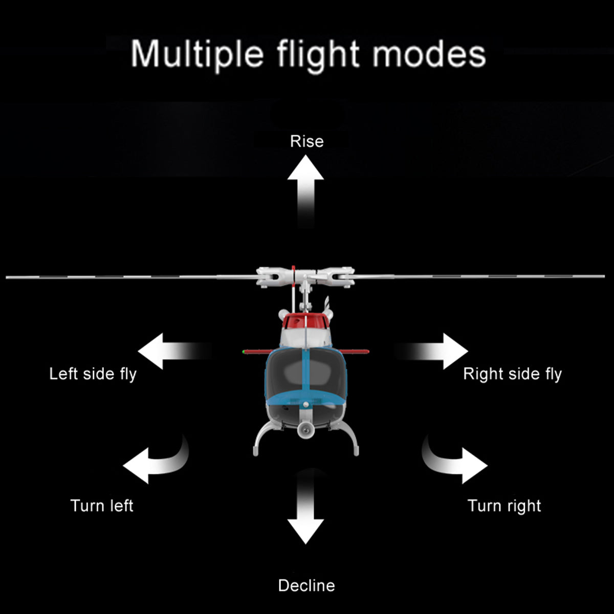 C138PRO 1/33 Scale Bell 206 2.4G 6CH Flybarless Single-Rotor RC Helicopter - RAZORDON