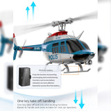 C138PRO 1/33 Scale Bell 206 2.4G 6CH Flybarless Single-Rotor RC Helicopter - RAZORDON