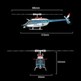 C138PRO 1/33 Scale Bell 206 2.4G 6CH Flybarless Single-Rotor RC Helicopter - RAZORDON