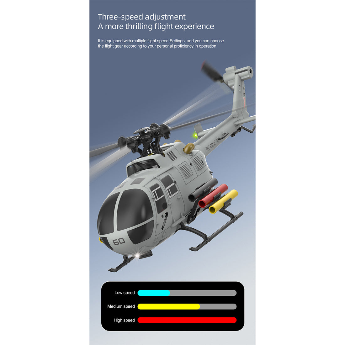 RC ERA C186S BO105 1/48 Scale 2.4G 6CH Single-Rotor Flybarless Realistic Intelligent RC Helicopter - RAZORDON
