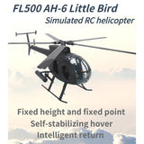 FLISHRC FL500 AH-6 Little Bird 500-Class 2.4G 6CH Scale RC Helicopter - RAZORDON