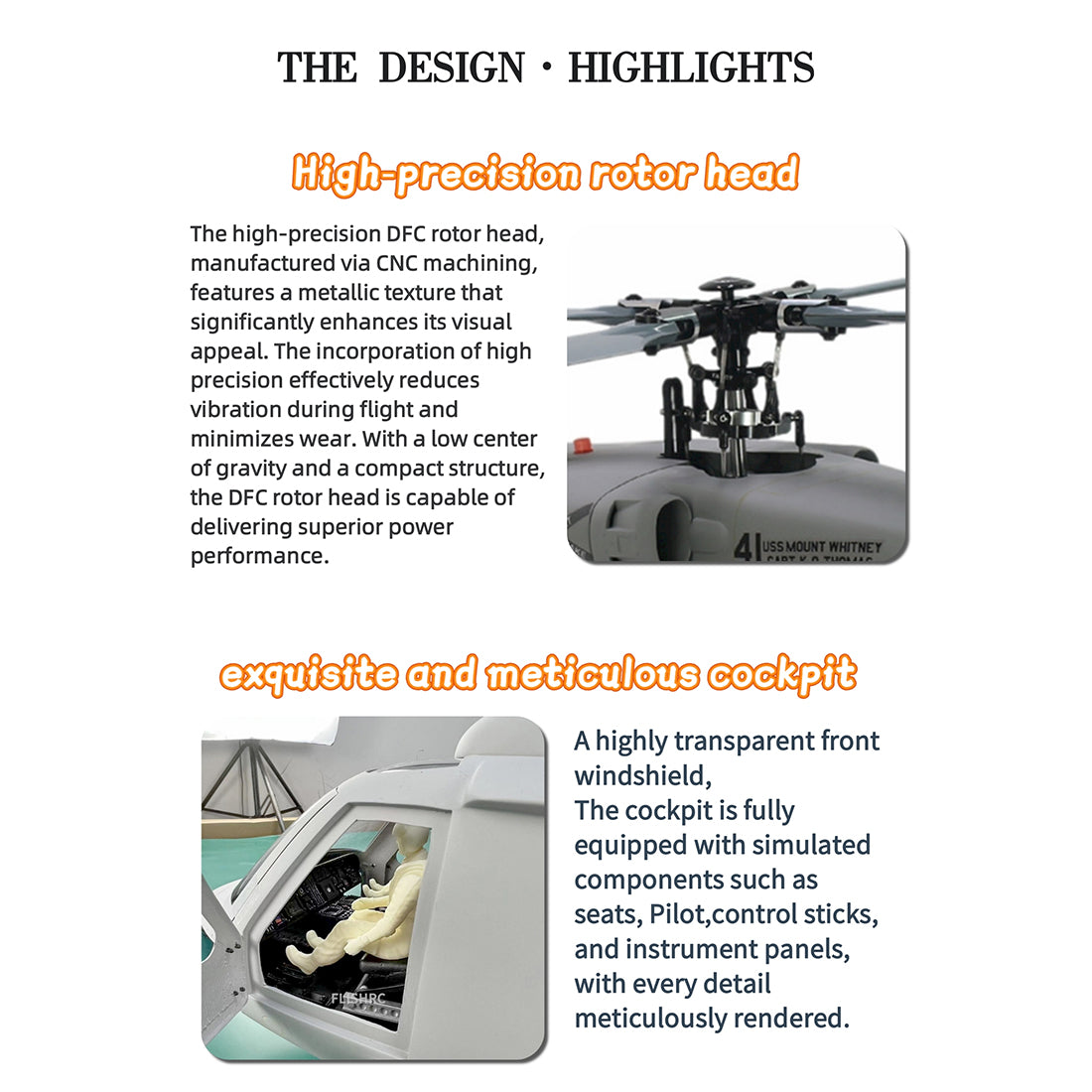 FL500 SH-60 Seahawk 500-Class 2.4GHz 6CH Scale RC Helicopter - RAZORDON