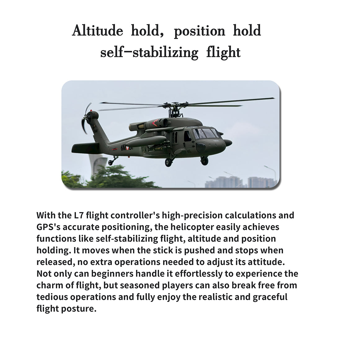 FLISHRC FL500 Black Hawk UH-60 500-Class 2.4GHz 6CH Scale RC Helicopter - RAZORDON