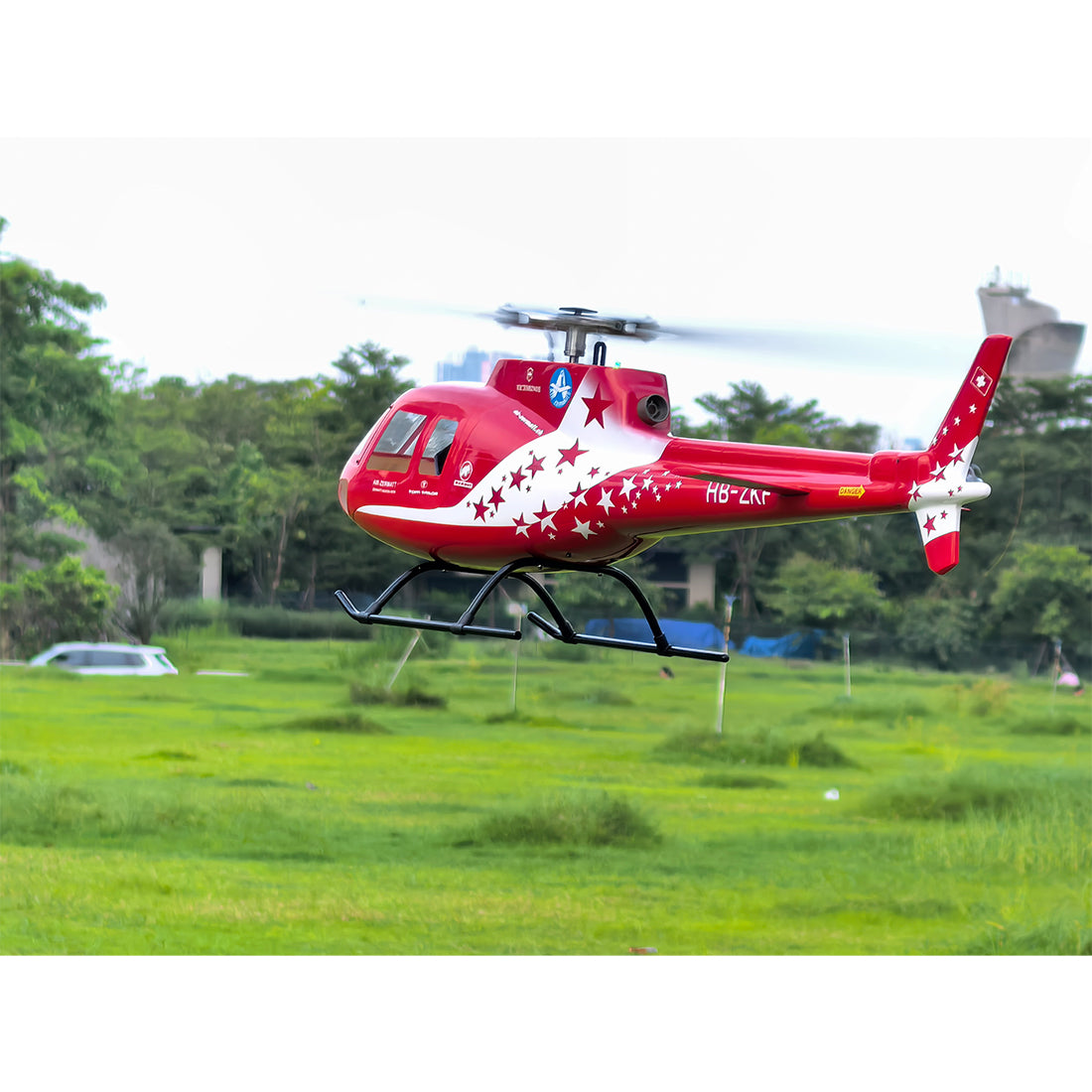 FLISHRC Eurocopter AS350 500-Class 2.4G 6CH Scale RC Helicopter Model with L7 Flight Controller and 4-Mode Positioning GPS RTF