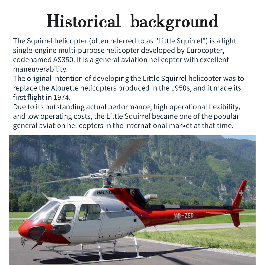 FLISHRC Eurocopter AS350 500-Class 2.4G 6CH Scale RC Helicopter Model with L7 Flight Controller and 4-Mode Positioning GPS RTF