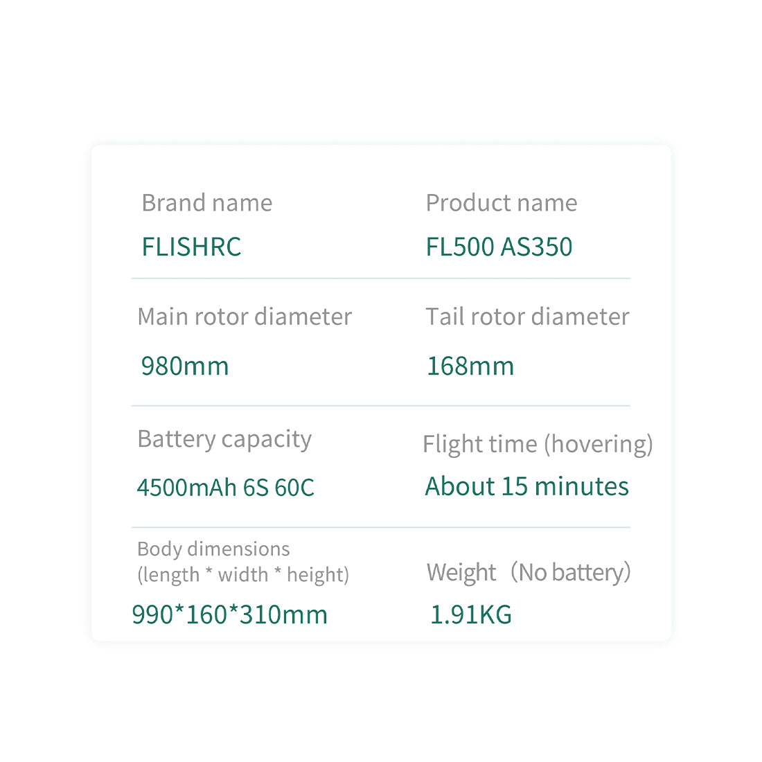 FLISHRC Eurocopter AS350 500-Class 2.4G 6CH Scale RC Helicopter Model with L7 Flight Controller and 4-Mode Positioning GPS RTF