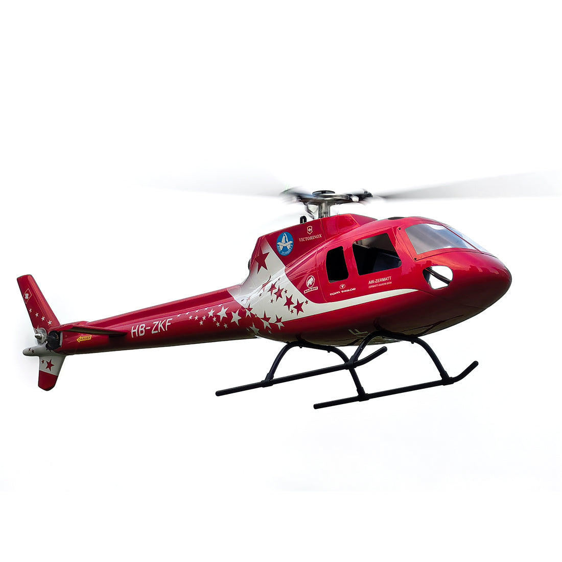FLISHRC Eurocopter AS350 500-Class 2.4G 6CH Scale RC Helicopter Model with L7 Flight Controller and 4-Mode Positioning GPS RTF