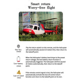 FLISHRC Eurocopter AS350 500-Class 2.4G 6CH Scale RC Helicopter Model with L7 Flight Controller and 4-Mode Positioning GPS RTF