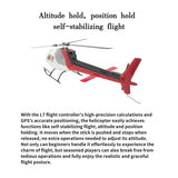 FLISHRC Eurocopter AS350 500-Class 2.4G 6CH Scale RC Helicopter Model with L7 Flight Controller and 4-Mode Positioning GPS RTF