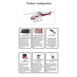 FLISHRC Eurocopter AS350 500-Class 2.4G 6CH Scale RC Helicopter Model with L7 Flight Controller and 4-Mode Positioning GPS RTF