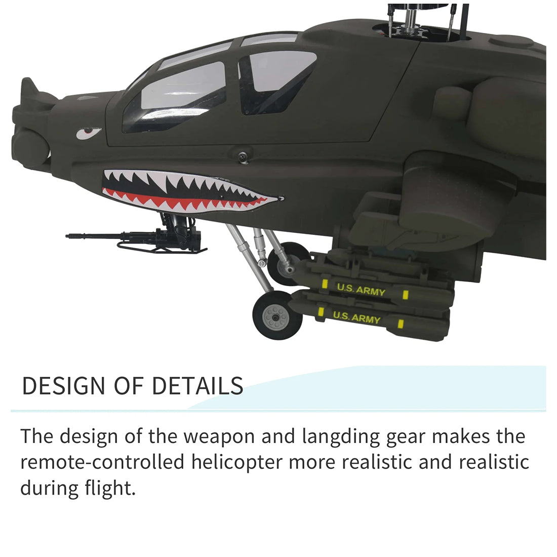 FLISHRC FL500 AH64 Apache 500-Class 2.4GHz 6CH Scale RC Helicopter with L7 Flight Controller, 4-Mode GPS Positioning, Realistic Cockpit – RTF Remote Control Helicopter