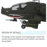 FLISHRC FL500 AH64 Apache 500-Class 2.4GHz 6CH Scale RC Helicopter with L7 Flight Controller, 4-Mode GPS Positioning, Realistic Cockpit – RTF Remote Control Helicopter