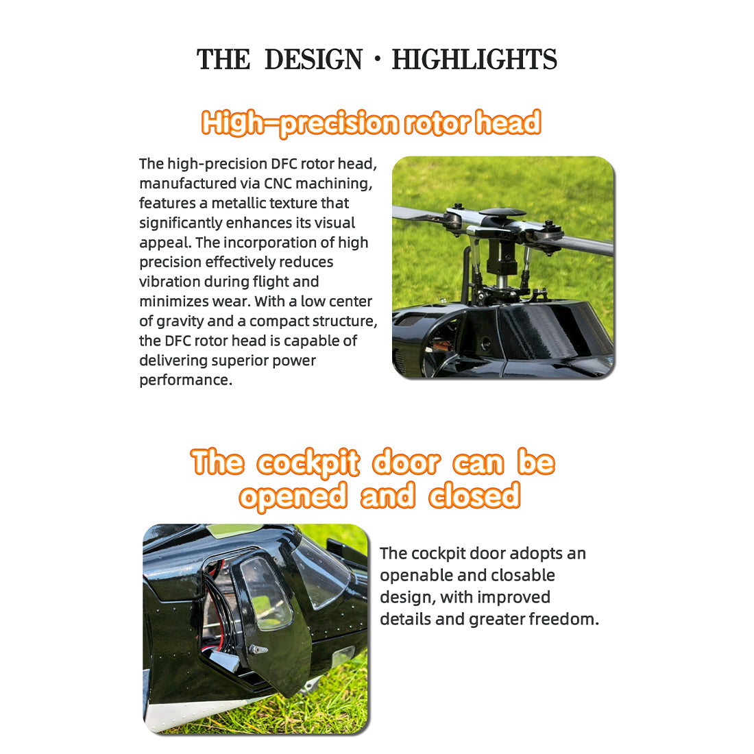FLISHRC FL500 Airwolf Pro 500-Class 2.4G 6CH Scale RC Helicopter with L7 Flight Controller & 4-Mode GPS Positioning RTF