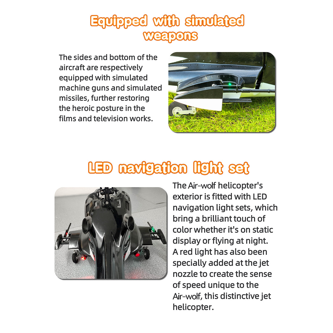 FLISHRC FL500 Airwolf Pro 500-Class 2.4G 6CH Scale RC Helicopter with L7 Flight Controller & 4-Mode GPS Positioning RTF