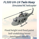 FLISHRC FL500 UH-1N Twin Huey 500-Class 2.4G 6CH Scale RC Helicopter  - RAZORDON