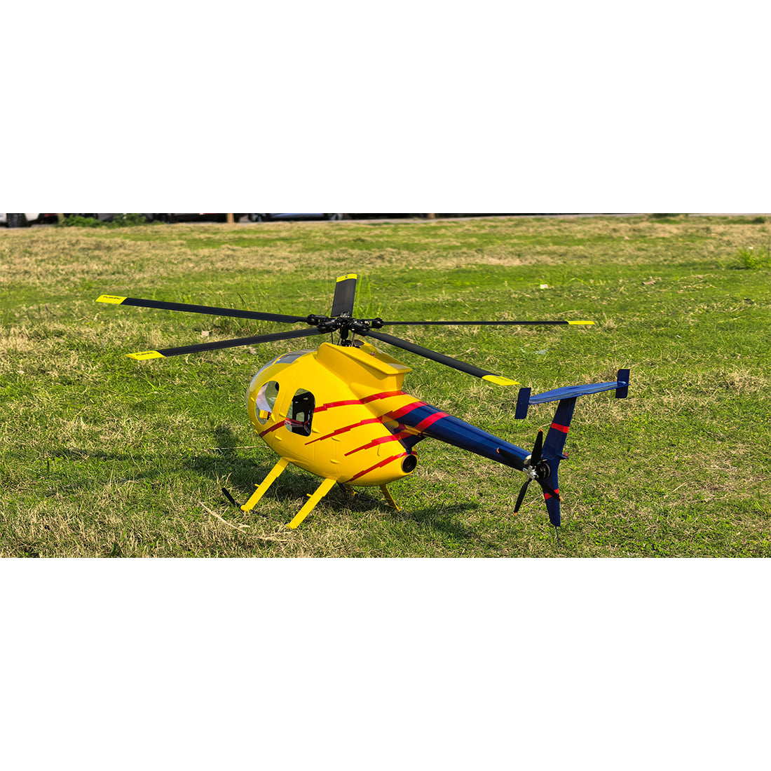 FLISHRC FL500 AH-6 Little Bird 500-Class 2.4G 6CH Scale RC Helicopter Model with L7 Flight Controller and 4-Mode Positioning GPS RTF
