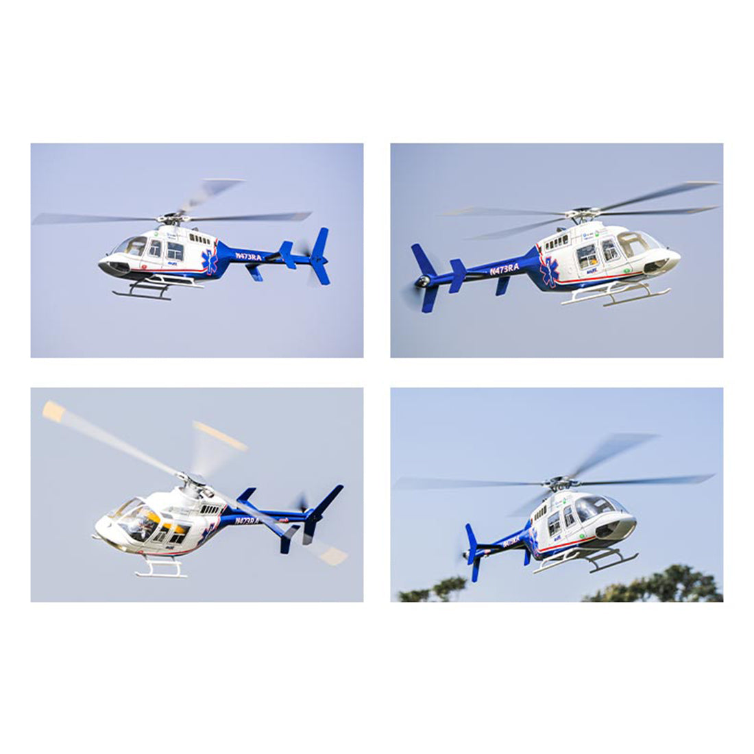 FLYWING BELL-407 2.4G 6CH 470-Class Quick-Release 4-Rotor Scale RC Helicopter - RAZORDON