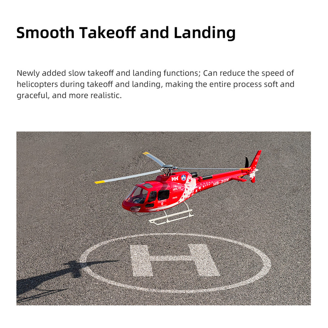FLYWING Eurocopter AS350 2.4G 6CH 470-Class Quick-Release 3-Rotor Scale RC Helicopter Model with ACE Flight Controller, GPS Positioning & Left/Right-Hand Control RTF