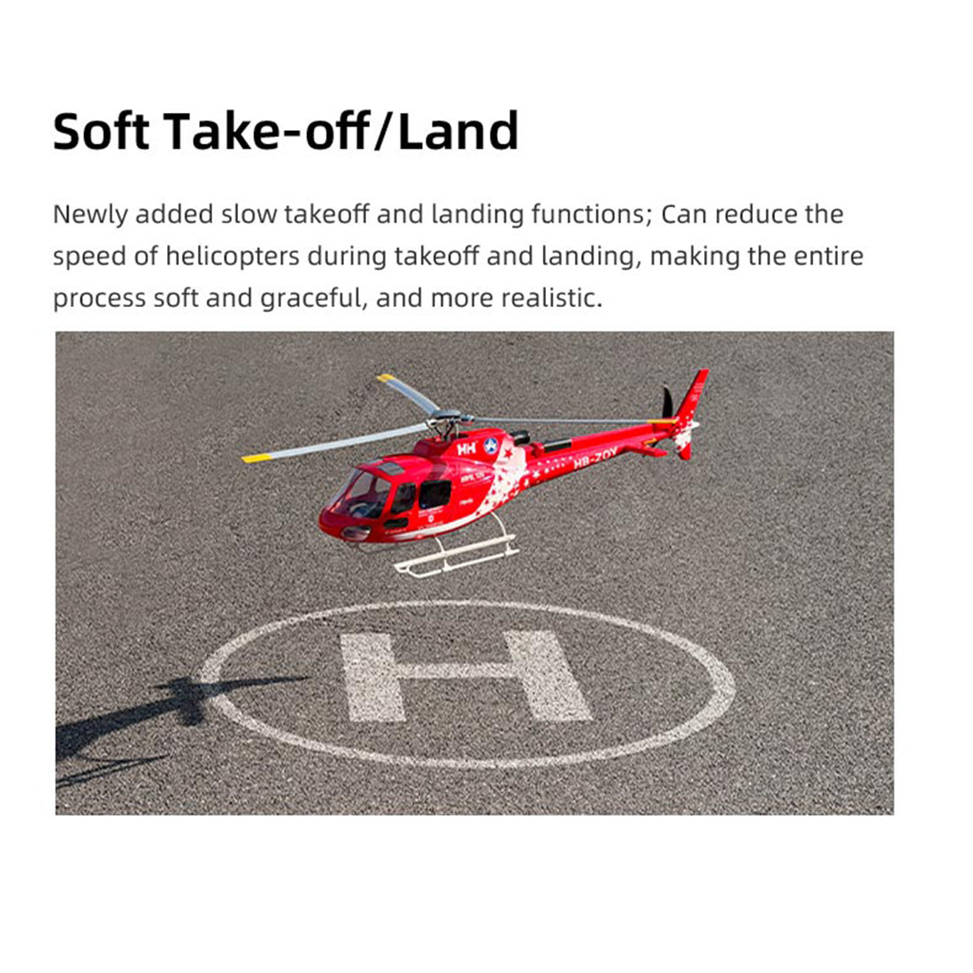 FLYWING Eurocopter AS350 2.4G 6CH 470-Class Quick-Release 3-Rotor Scale RC Helicopter Model with ACE Flight Controller, GPS Positioning & Left/Right-Hand Control RTF