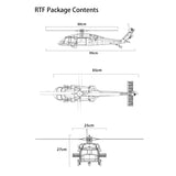 FLYWING UH-60L Black Hawk 470-Class RC Helicopter, 2.4GHz 6CH Scale Military Helicopter with ACE Flight Controller, GPS Positioning & Quick-Release Blades, RTF