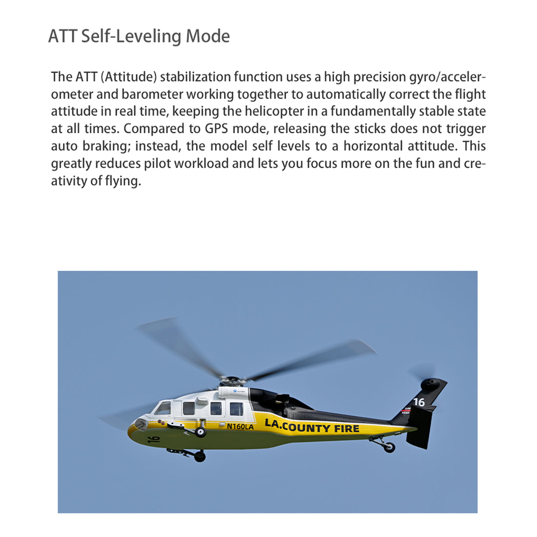 FLYWING UH-60L Black Hawk 470-Class RC Helicopter, 2.4GHz 6CH Scale Military Helicopter with ACE Flight Controller, GPS Positioning & Quick-Release Blades, RTF