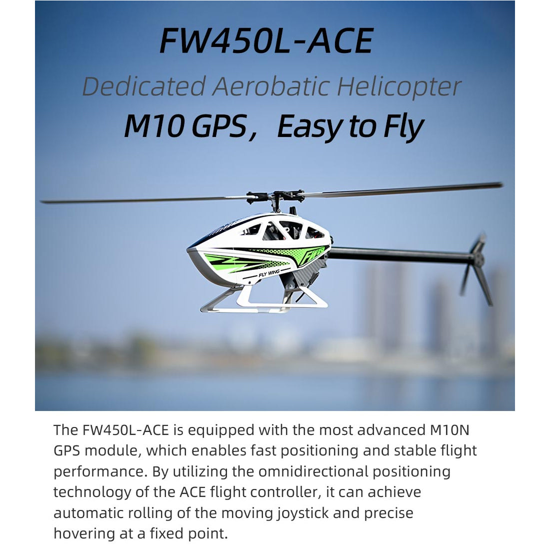 FLYWING 450L V3 2.4G 6CH RC Helicopter Dual Brushless Direct Drive Model Aircraft Toy