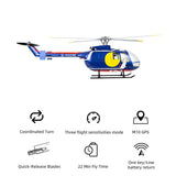FLYWING BO105 2.4G 6CH 470-Class Quik-Release 4-Rotor Scale RC Military Helicopter  - RAZORDON
