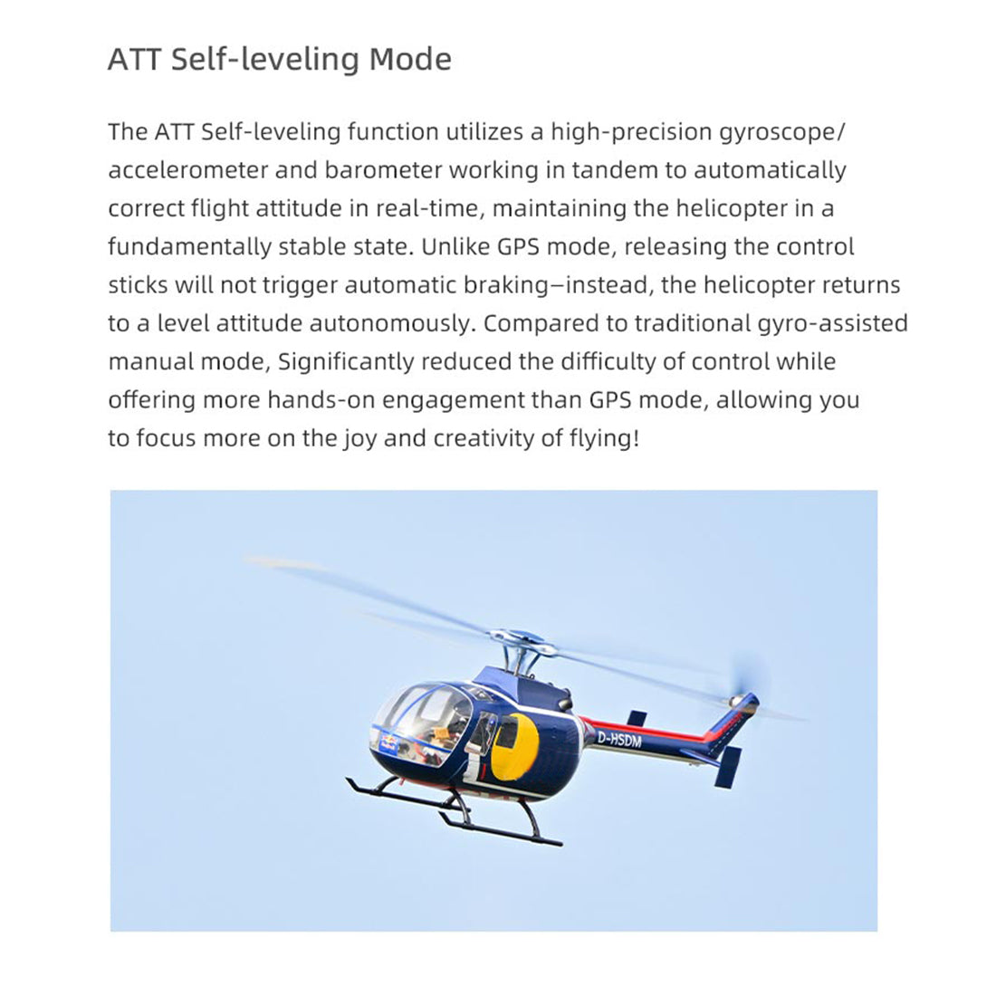 FLYWING BO105 2.4G 6CH 470-Class Quik-Release 4-Rotor Scale RC Military Helicopter  - RAZORDON