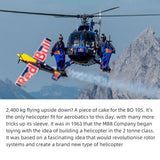 FLYWING BO105 2.4G 6CH 470-Class Quik-Release 4-Rotor Scale RC Military Helicopter  - RAZORDON