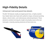 FLYWING BO105 2.4G 6CH 470-Class Quik-Release 4-Rotor Scale RC Military Helicopter  - RAZORDON